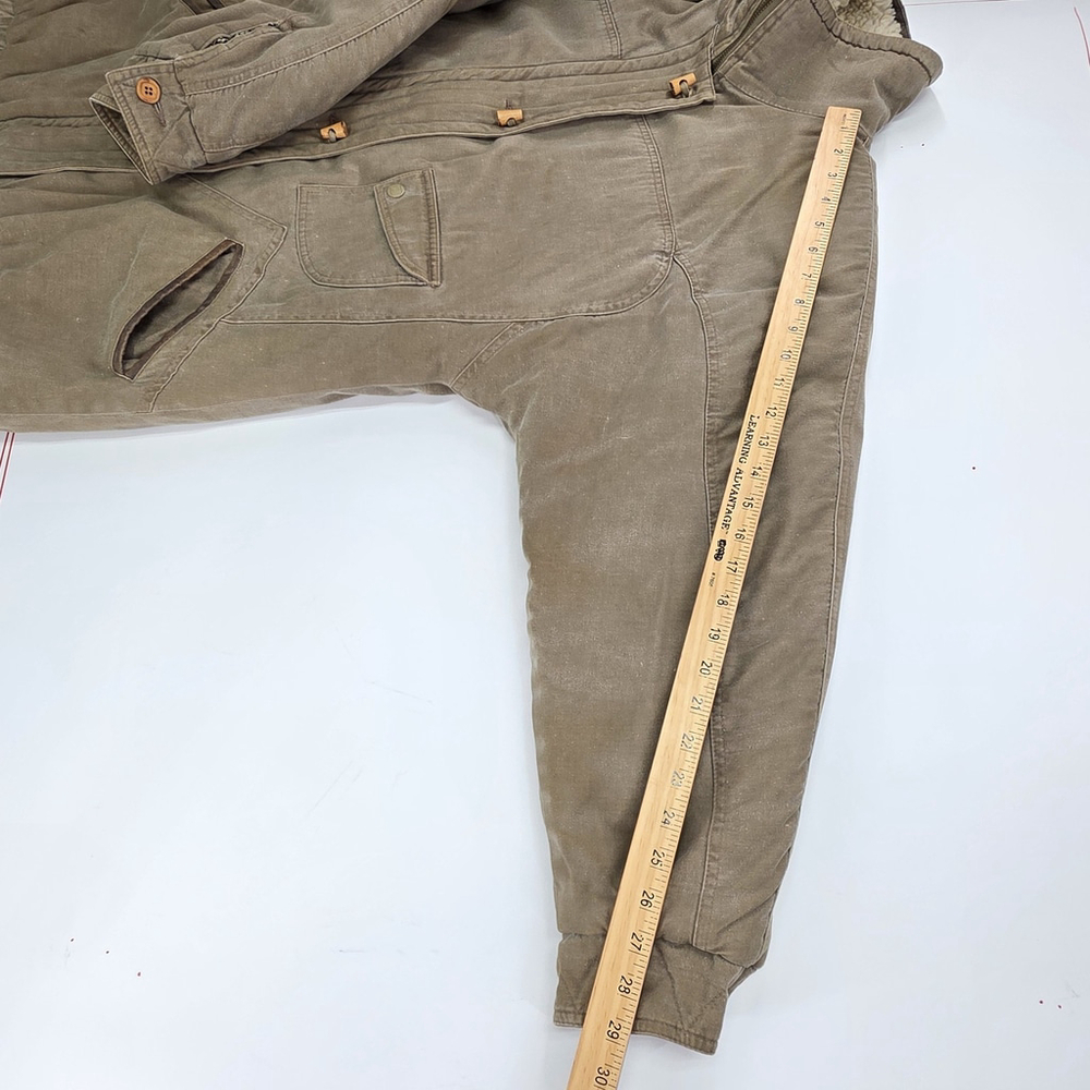 Americana Workwear Andy Johns Sherpa Lined Field Jacket Men M tan Ranch Coat - Picture 13 of 13
